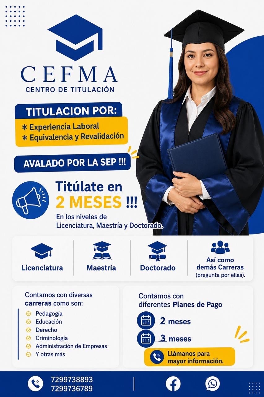 Información visual sobre titulación por experiencia laboral