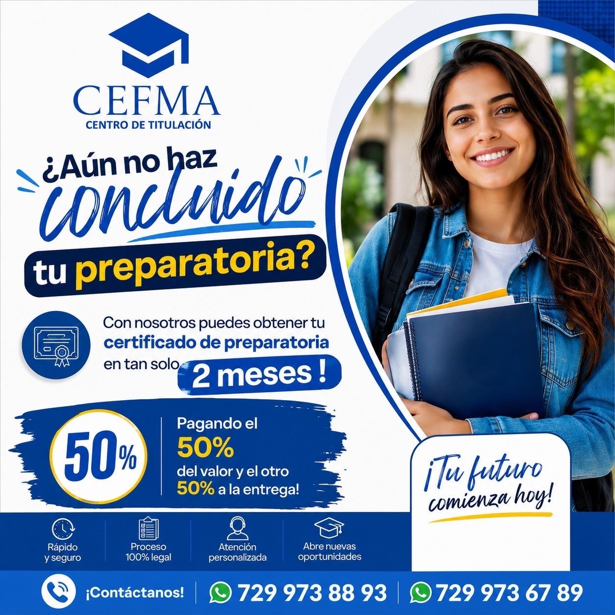 Información visual sobre certificado de preparatoria